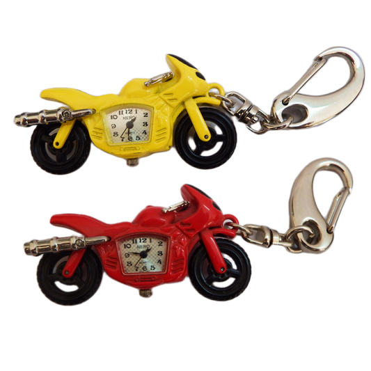 Keyring Motor Bike Nero Clock