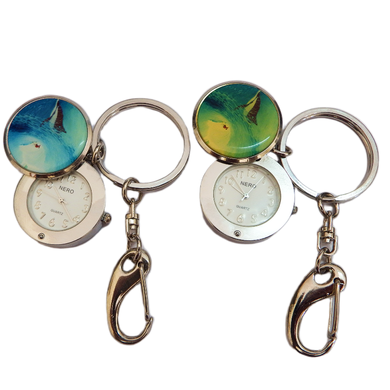 Clock Key Rings KRP WAVE NERO Clock Keyring – GiftAffaire