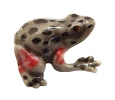 Sml Red Legged Kasuna Frog ceramic porcelain miniature