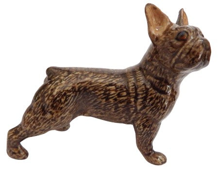 French Bulldog Brindle Miniature Porcelain Figurine