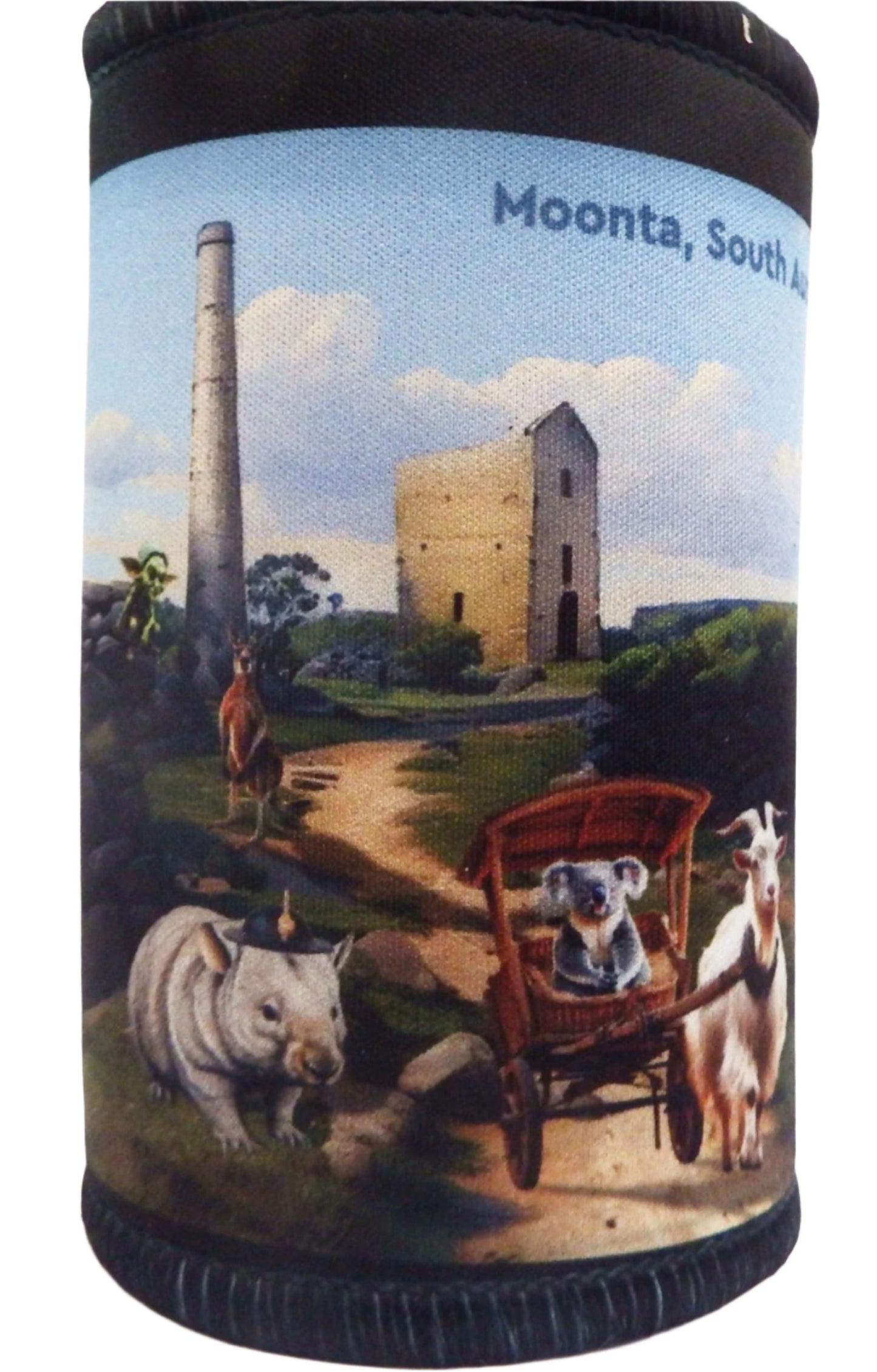 Stubby Holder little Digger the wombat & Friends at the Cornish Pump Moonta South Australia