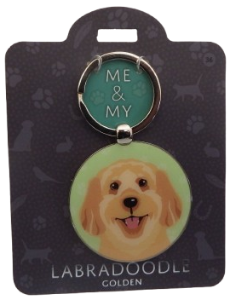 Me & My Pet Dog Keyring Labradoodle Golden