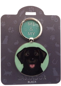 me & My Pet Dog Keyring Labrador Black