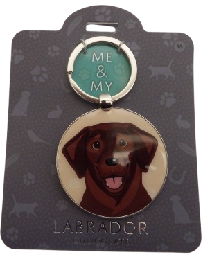 me & My Pet Dog Keyring Labrador Chocolate