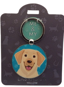 Me & My Pet Dog Keyring Labrador Yellow