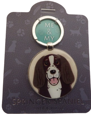 Me & My Pet Keyring Springer Spaniel Liver & White