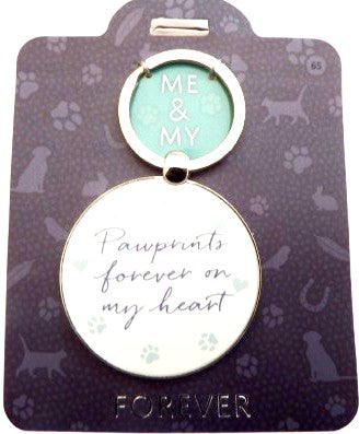 Me & My Pet sayings Keyring Forever