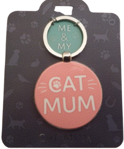 Me and My Pet sayings Keyring Cat Mum