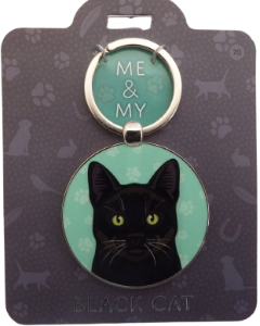 Me & My Pet Cat Keyring Black Cat