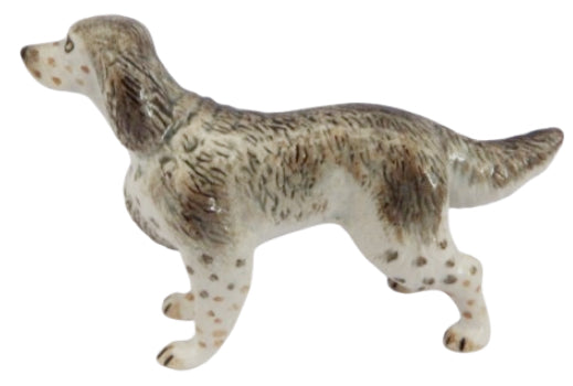 English Setter Ceramic Porcelain Miniature Dog Figurine