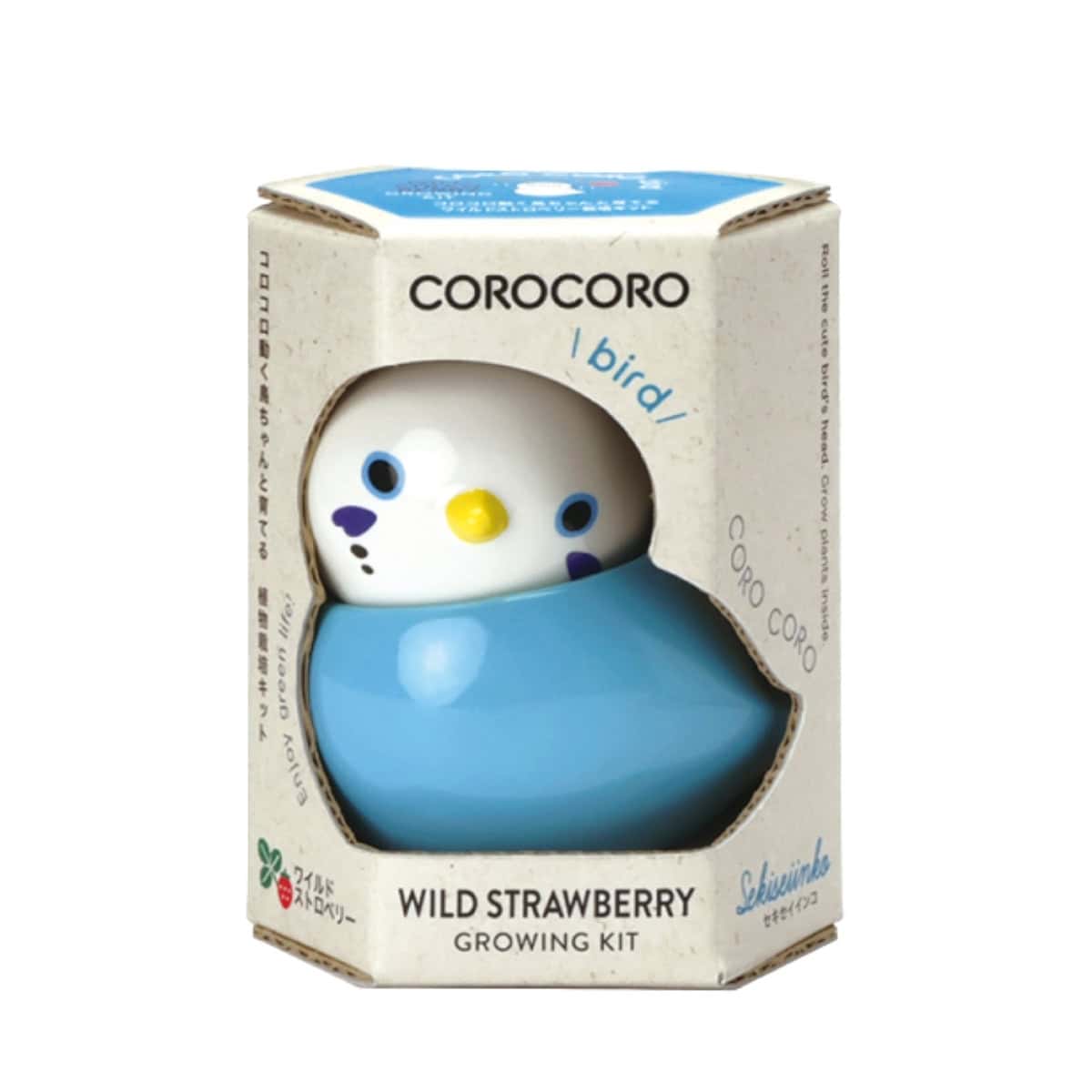 CoroCoro Bird Blue White Strawberry