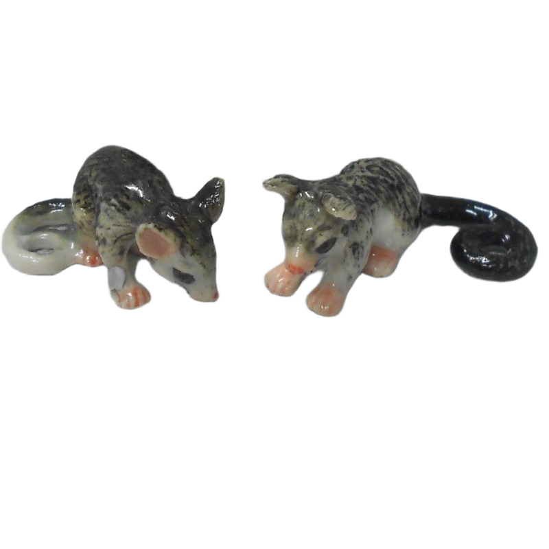Possums Ceramic porcelain Figurines