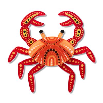 Colorful crab illustration on a white background