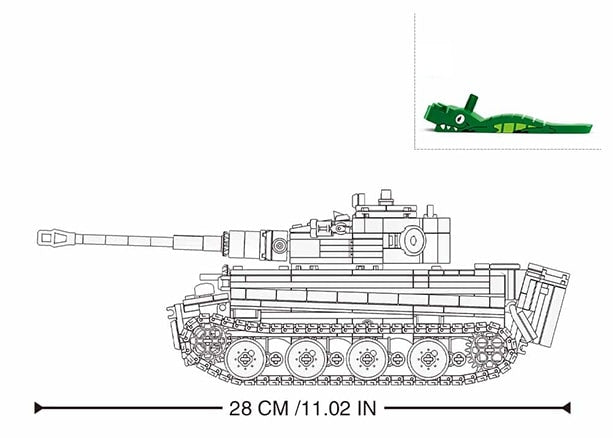 Sluban Power Bricks -Remote Control Panzerkampfwagen Tiger Tank