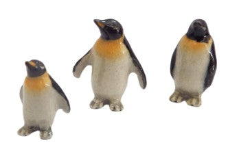 image Penguin Set of 3 miniature porcelain miniature figurine