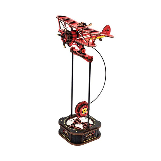 Rokr Gravity Swing Red toy airplane model on a white background