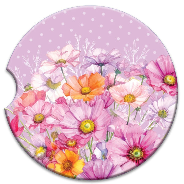 Lisa Pollock Car Coaster Wistful Wildflowers