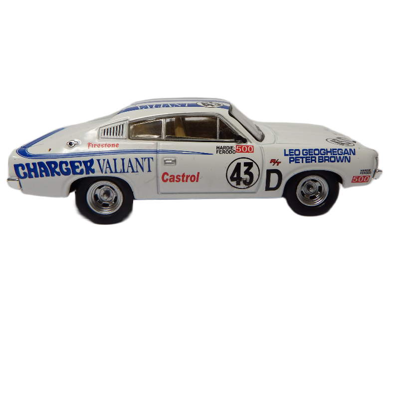 Model car with racing livery on a white background
