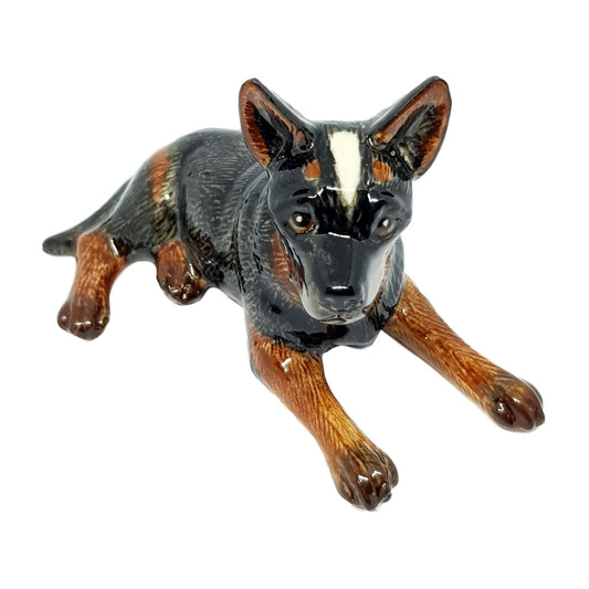 Australian Cattle Dog Black ceramic animal figurine