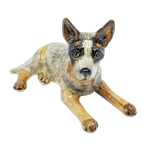 Australian Cattle Dog Grey Miniature Animal Figurine