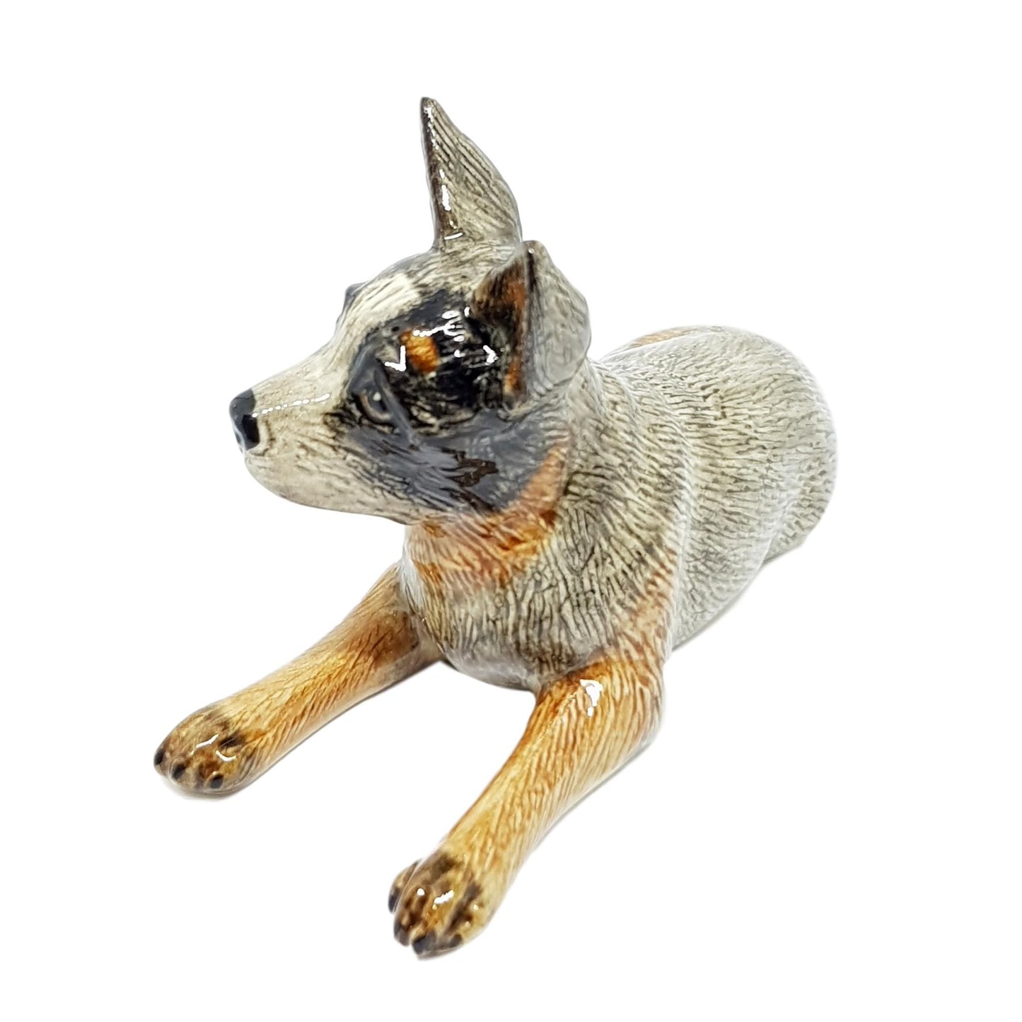 Australian Cattle Dog Grey Miniature Animal Figurine