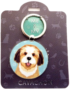 Me & My Pet Dog Keyring Cavachon