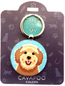 Me & My Pet Dog Keyring Cavapoo Golden