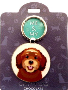 Me & My Pet Dog Keyring Cavapoo Chocolate