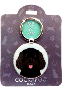 Me & My pet Dog Keyring Cockapoo Black