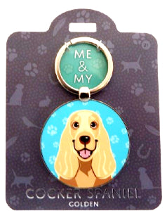 Me & My Pet dog keyring Cocker Spaniel Golden