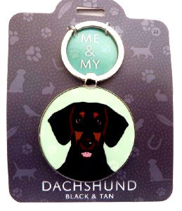 Me & My Pet Dog Keyring Dachshund Black & Tan