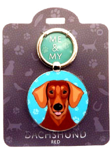 me & My Pet Dog Keyring Dachshund Red