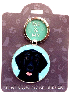 me & My Pet Dog Keyring Flat-Coated Retriever