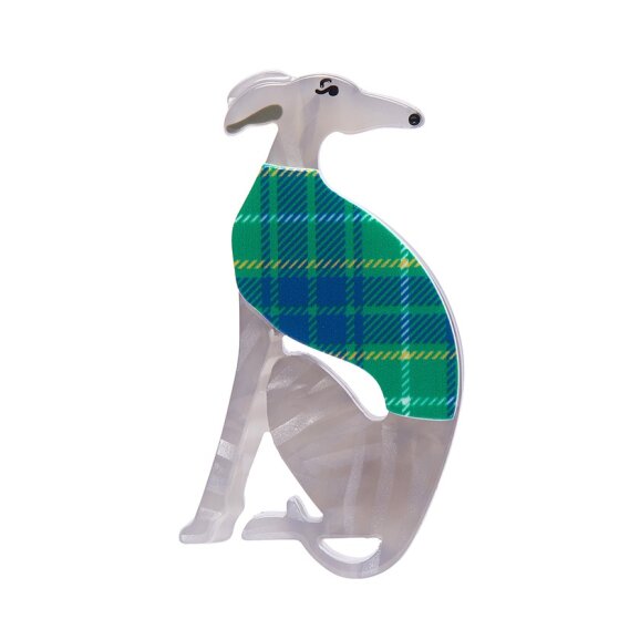 Garrison the greyhound Erstwilder Mini Brooch