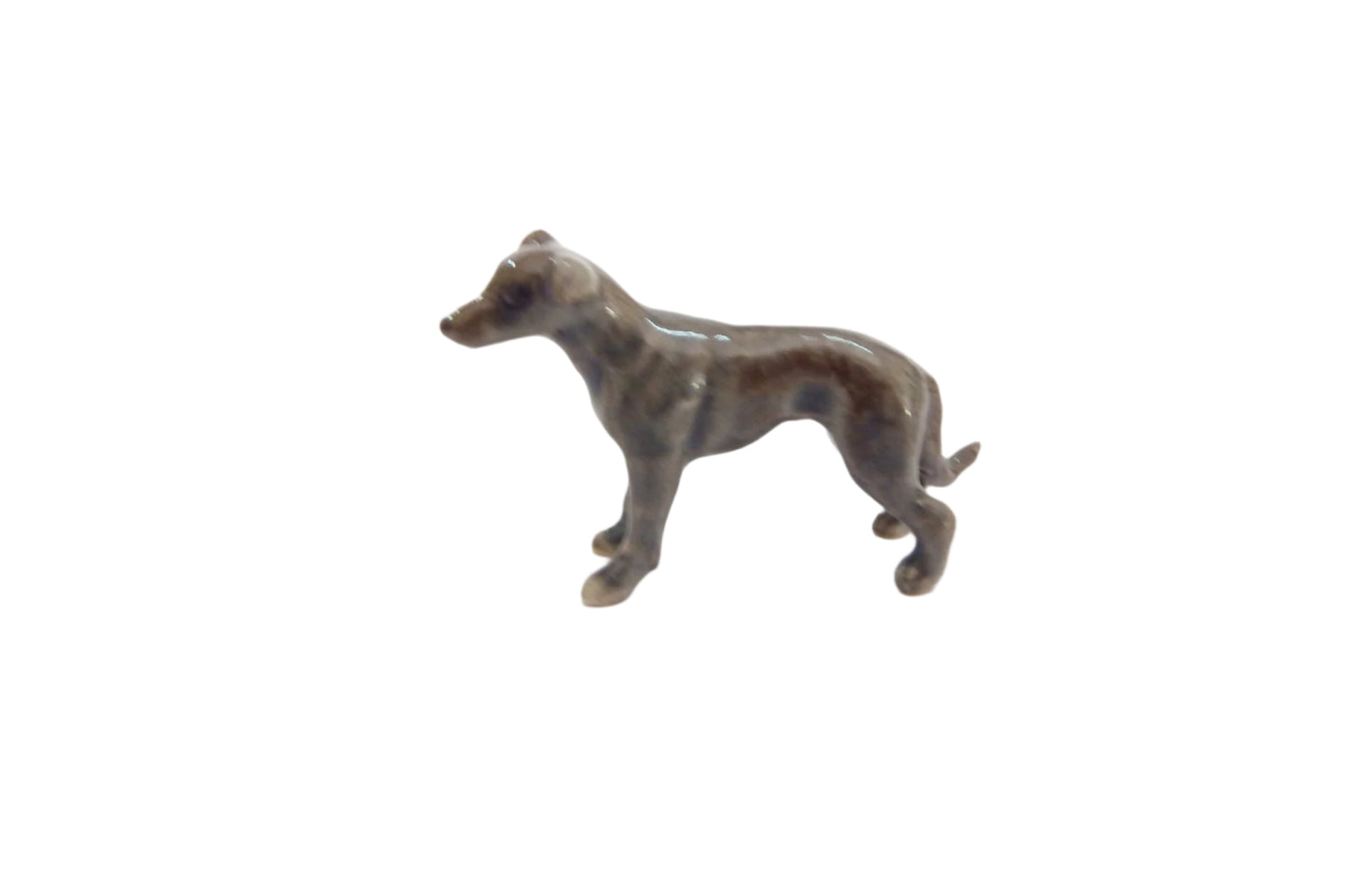 Greyhound mini Miniature porcelain Figurine grey