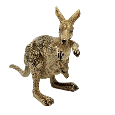 Kangaroo -Joey Large Ceramic Miniature Figurine