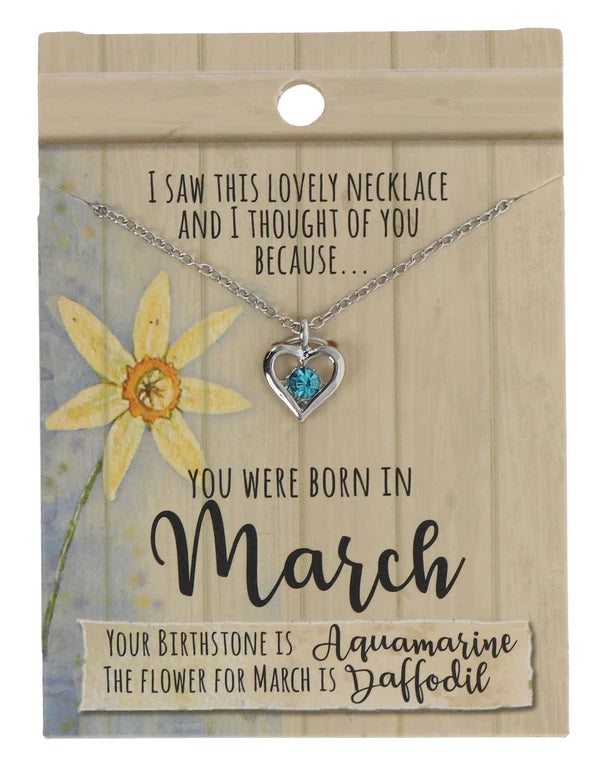 March Birthstone Necklace by TSK