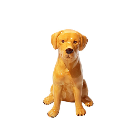 Golden Labrador Money Box ceramic Miniature Dog figurine