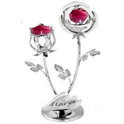 image crystocraft  mini rosebud( I love You) Silver Red