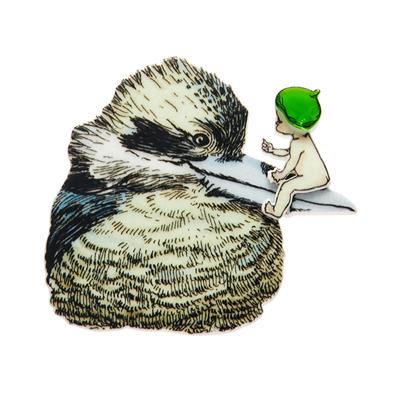 Mrs Kookaburra erstwilder brooch