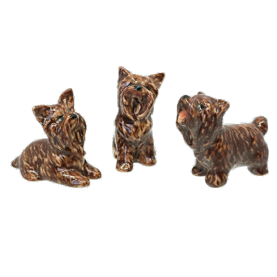 Porcelain Yorkshire Terrier BR Set miniature figurine
