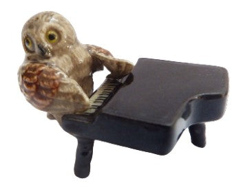 image OWL Playing Piano Miniature Figurine