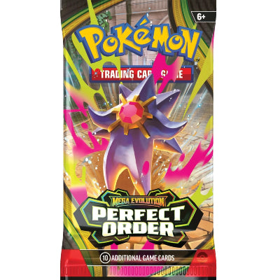 Pokémon trading card game pack with a colorful design and Pokémon character on a white background