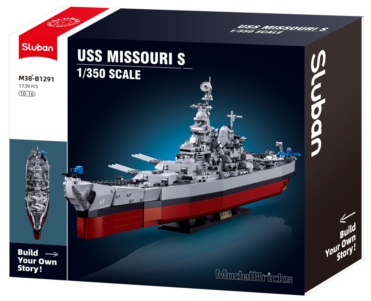 Sluban USS MIssouri Model Building Block Kit