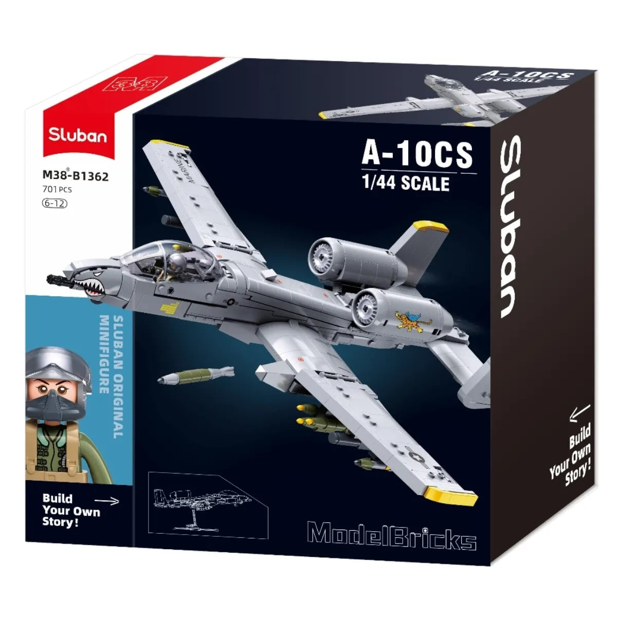 Sluban A10CS Thunderbolt warthog fighter jet Building Block kit