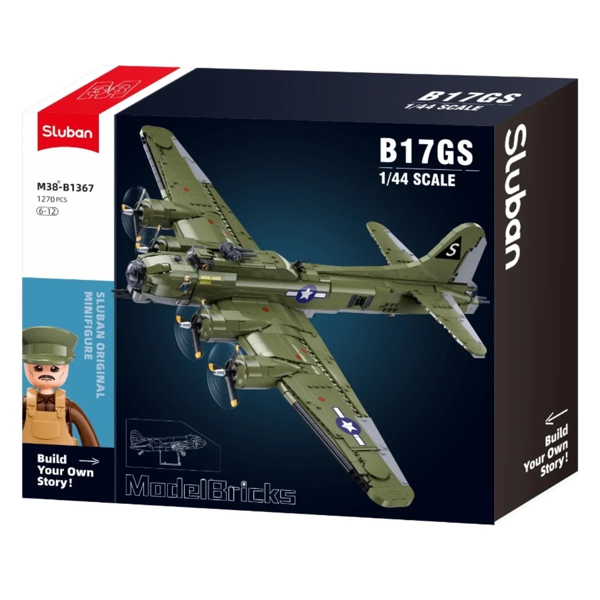 Sluban B17-GS Bomber Flying Fortress Building Block Kit