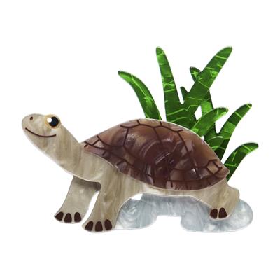 Rheo the River Turtle Erstwilder Brooch