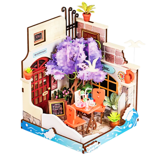 Rolife DIY Miniature House Sea Holiday Restaurant Room Diorama
