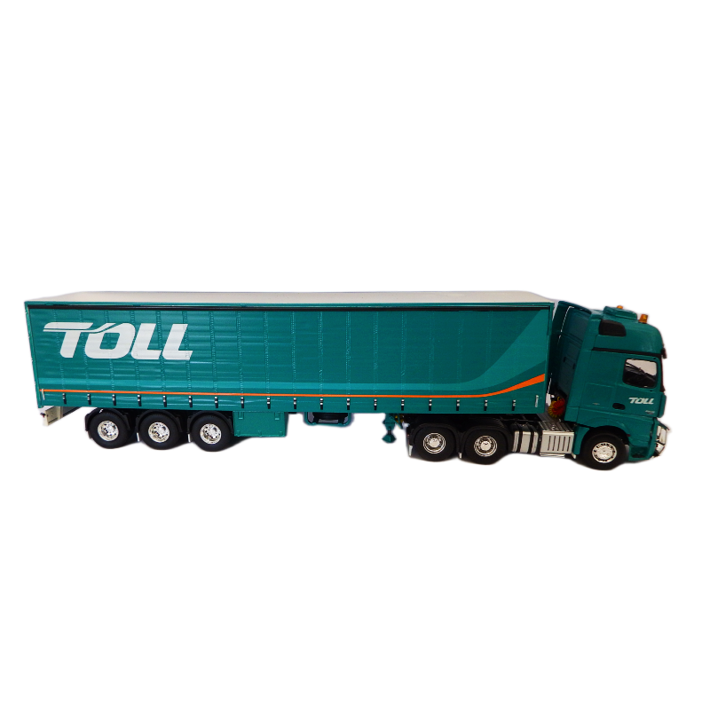 Model truck with 'TOLL' branding on a white background