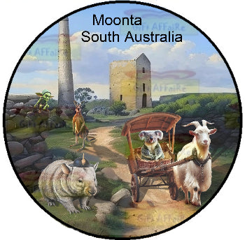 Little Digger the Wombat & Friends Round Sticker